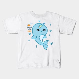 Kawaii Narwhal Cute Design Kids T-Shirt